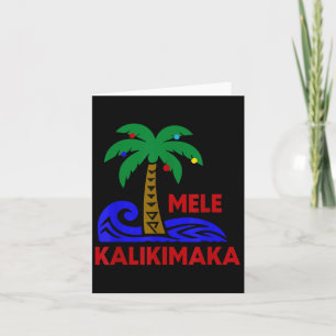 Mele Kalikimaka Trocal Holiday Palm Tree Xmas Hawa Card