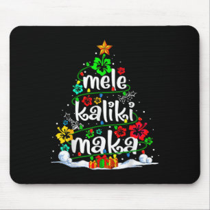 Mele Kalikimaka Tropical Christmas Hawaiian Santa Mouse Pad