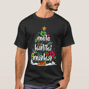 Mele Kalikimaka Tropical Christmas Hawaiian Santa  T-Shirt