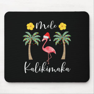 Mele Kalikimaka Tropical Hawaiian Christmas Flamin Mouse Pad