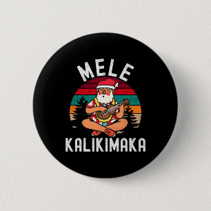 Mele Kalikimaka Tropical Hawaiian Merry Christmas 2 Inch Round Button