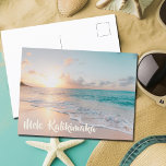 Mele Kalikimaka Tropical Island Photo Christmas  Postcard<br><div class="desc">These pretty seaside Christmas postcards feature gorgeous coastal seascape at sunrise with lovely typography that reads Mele Kalikimaka. A cute Hawaiian way to say Merry Christmas in style. Take me to the beach this holiday.</div>