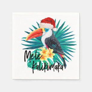 Mele Kalikimaka Tropical Jungle Birds Napkin