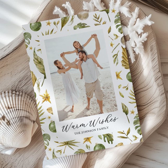 Mele Kalikimaka Tropical Photo Christmas Holiday Card (Creator Uploaded)
