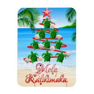 Mele Kalikimaka Turtles Magnet