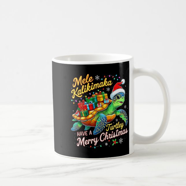 Mele Kalikimaka Turtley Have A Merry Christmas  Coffee Mug (Right)