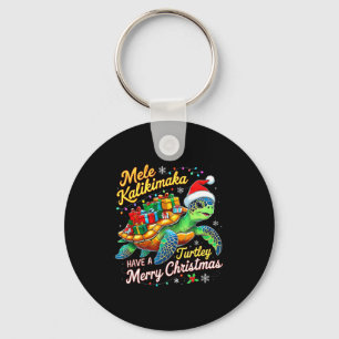 Mele Kalikimaka Turtley Have A Merry Christmas Keychain