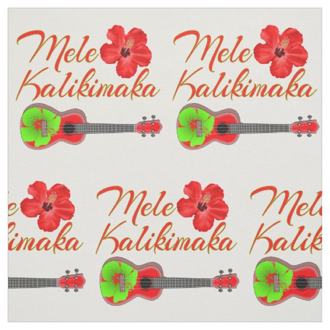 Mele Kalikimaka Ukulele Fabric (Swatch)