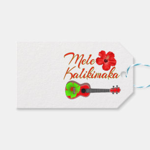 Mele Kalikimaka Ukulele Gift Tags