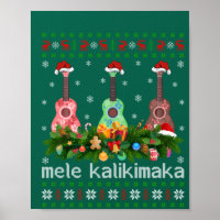 Mele Kalikimaka Ukulele Guitar Gift Ugly Ukulele