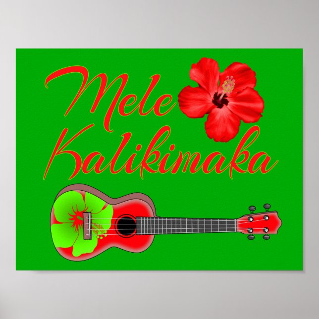 Mele Kalikimaka Ukulele Poster (Front)