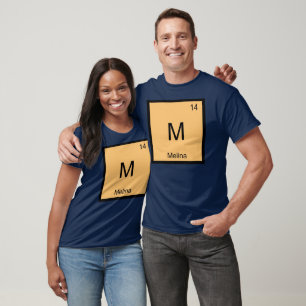 Melina Name Chemistry Element Periodic Table T-Shirt