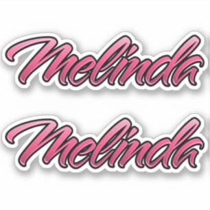 Melinda faded pink sticker sticker embroiderset