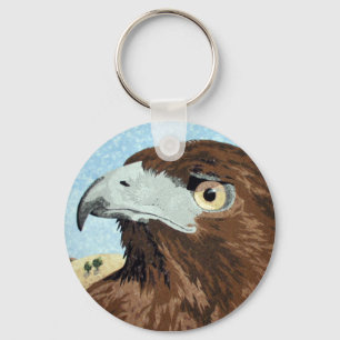 Melinistic Red-tail- textile Keychain