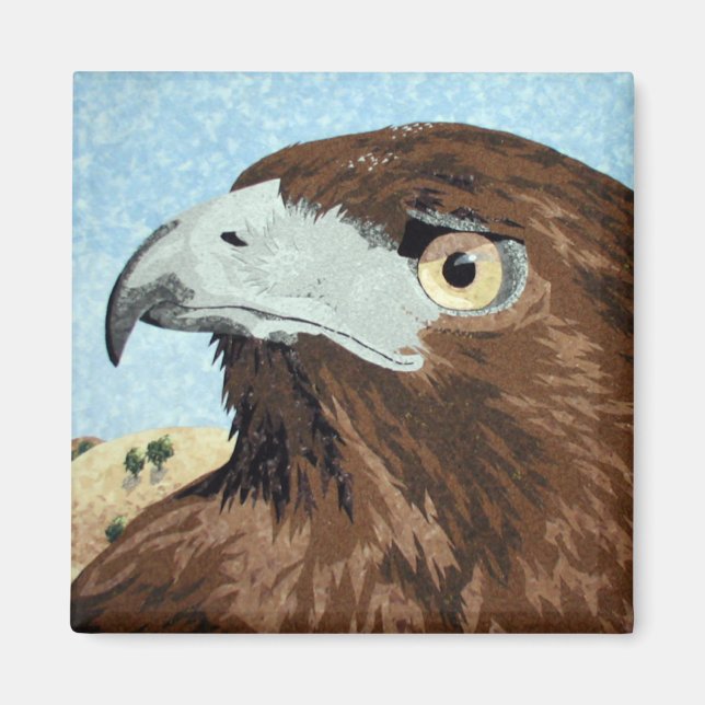 Melinistic Red-tail- textile Magnet (Front)