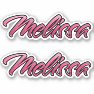 Melissa autocollant rose pastel décoloré