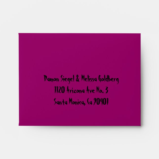 Melissa Damon Envelope (Front)