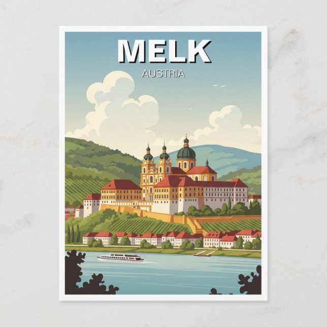 Melk Abbey Austria Travel Postcard (Front)