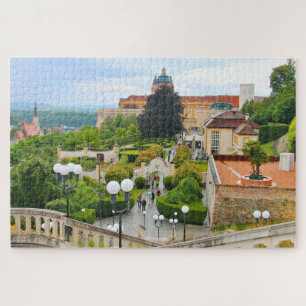 Melk Abbey  with garden and town, Austria Jigsaw Puzzle