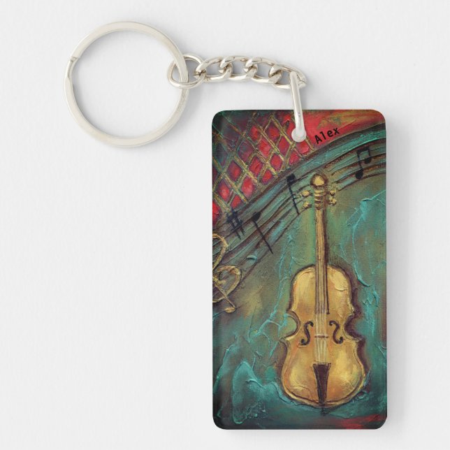 Mello Cello Personnalisable, Porte - clé double fa (Devant)