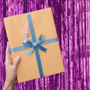 Mellow Apricot Solid Colour Wrapping Paper