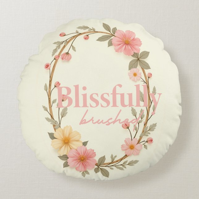 Mellow Blooms Round Pillow (Front)