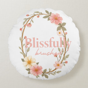 Mellow Blooms Round Pillow