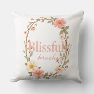 Mellow Blooms Throw Pillow