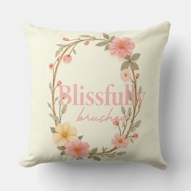 Mellow Blooms Throw Pillow (Front)