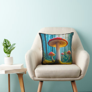 Mellow Mushroom Throw Pillow