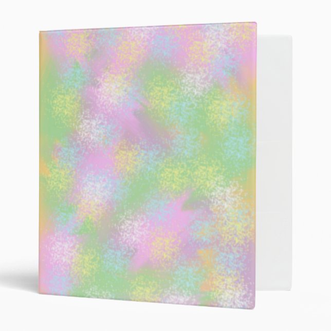 Mellow Outbursts Of Colour Abstract Digital Art Binder (Front/Inside)