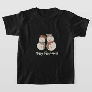 Mellow Snowmen - Merry Christmas editable snowman T-Shirt