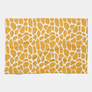 Mellow Yellow Giraffe Pattern Kitchen Towel
