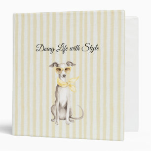 Mellow Yellow Scarf White Dog Binder
