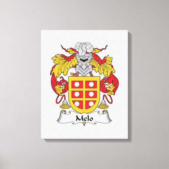 Melo Family Crest Canvas Print (Front)