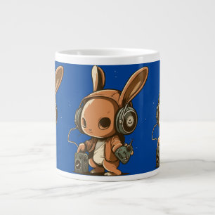 Melodic Bunny: A Musical Journey Large Coffee Mug