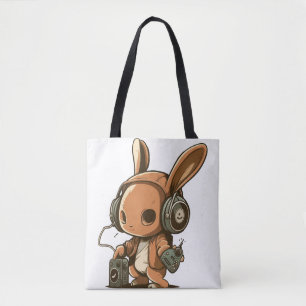 Melodic Bunny: A Musical Journey Tote Bag
