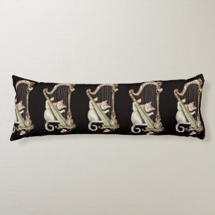 Melodic Cat – Ornate Harp Body Pillow