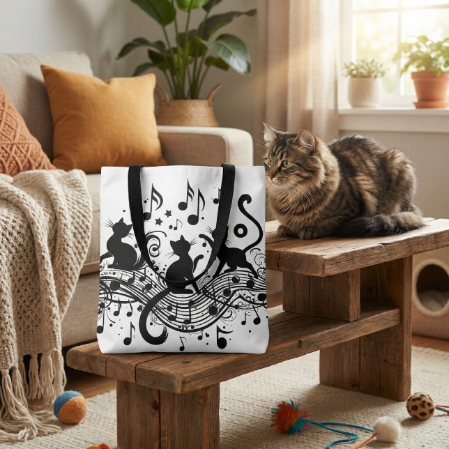 Melodic Cats Tote Bag (Creator Uploaded)