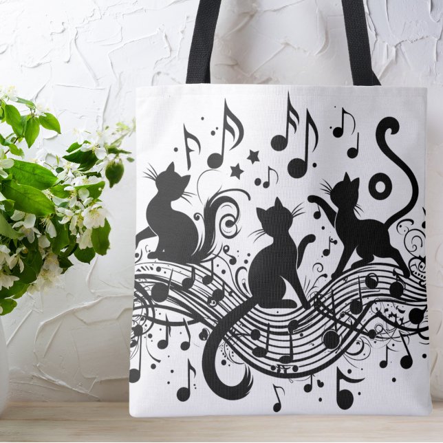 Melodic Cats Tote Bag (Creator Uploaded)