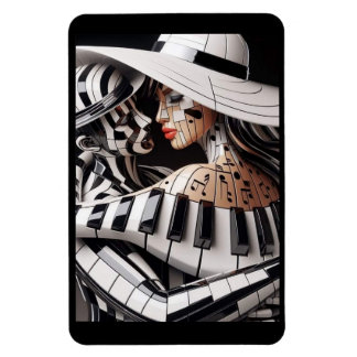 "Melodic Embrace – Artistic Music-Themed Magnet" Magnet