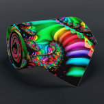 Melodic Rainbow Fractal Spiral Tie<br><div class="desc">This colourful tie features my fractal art spiral "Melodic Rainbow" with red,  orange,  yellow,  green,  blue,  purple,  pink,  and black colours. Makes a chic addition to your wardrobe!</div>