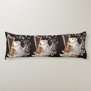 Melodic White Rat Body Pillow – Elegant Design