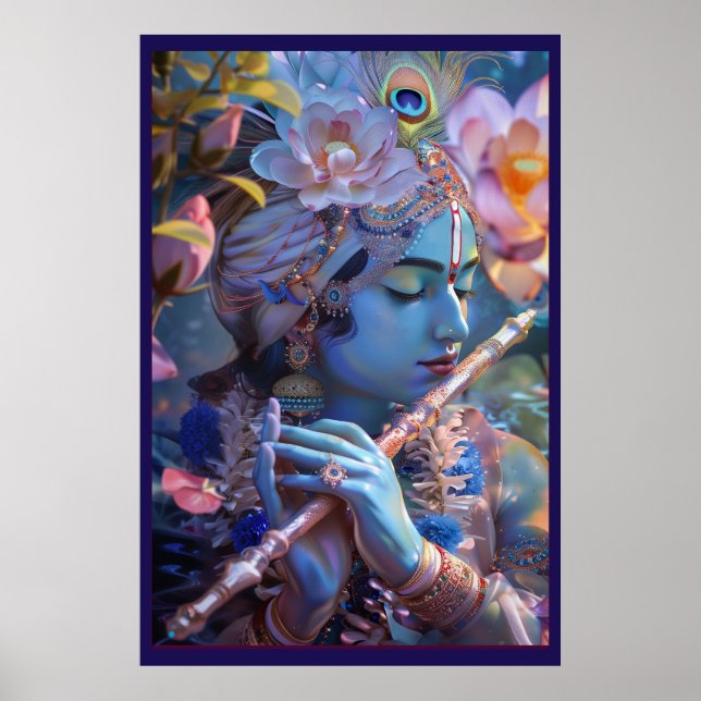 Mélodie divine : Lord Krishna Poster (Devant)