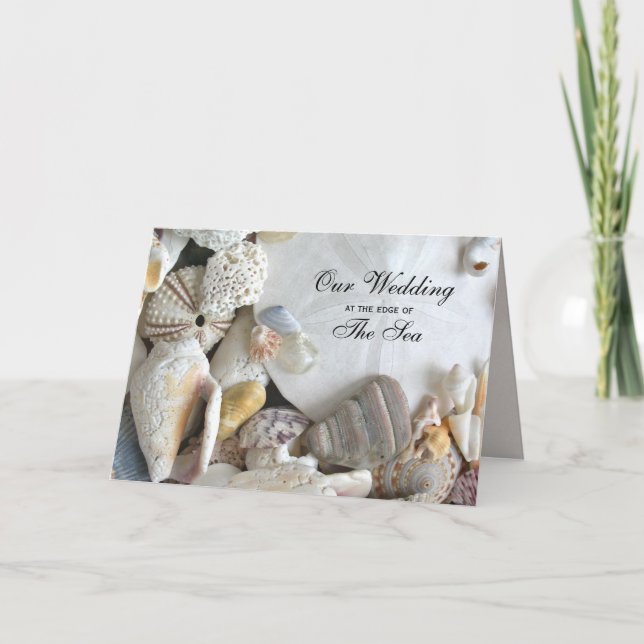 Mélodie tropicale Faire-part de mariage de coquill (Devant)