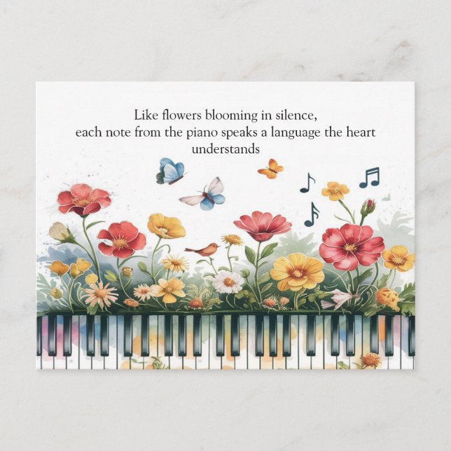Melodies in Bloom Postcard (Front)