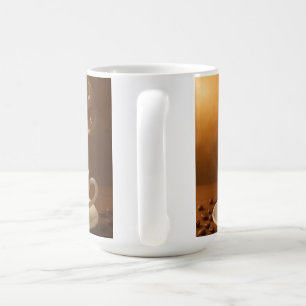 "Melodies in Steam: Musical Coffee Cup Art Mug"