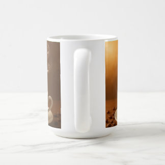 "Melodies in Steam: Musical Coffee Cup Art Mug"