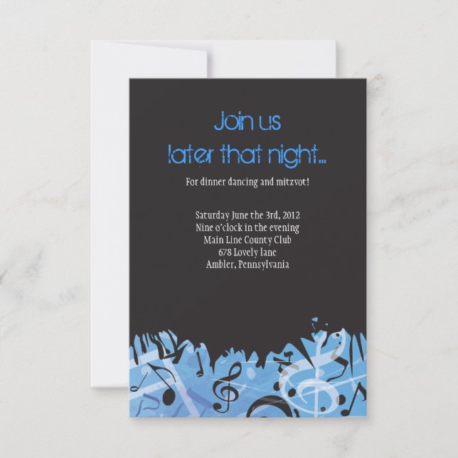 MELODY de la carte de Bat mitzvah du TORAH Bar (Devant)