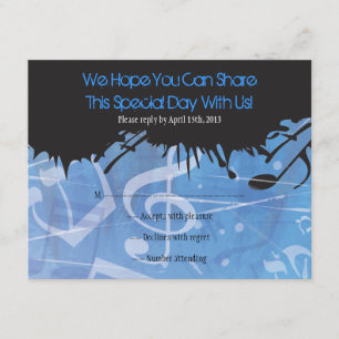 MELODY de la TORAH Bar Bat mitzvah Carte de répons